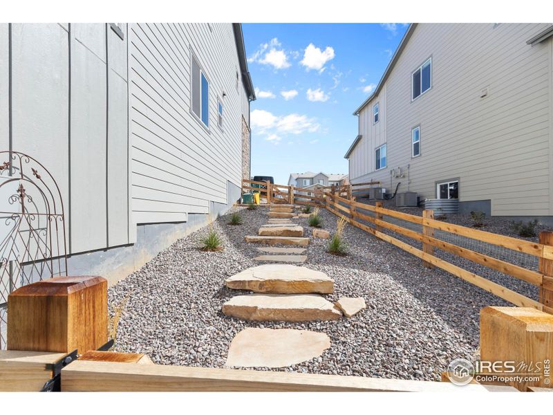 Exterior details and patio area of a home in Morgan Hill, Erie (Image 1).