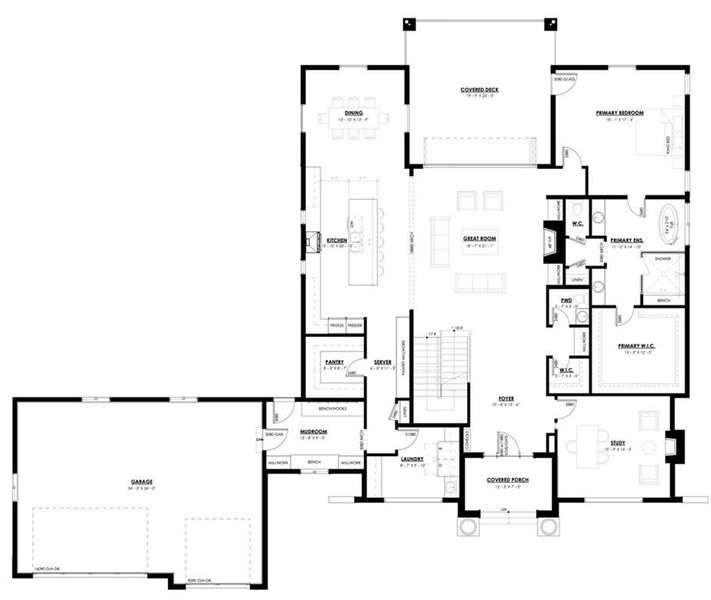2D floor plan layout of this home in , Cumming, GA (Image 2).