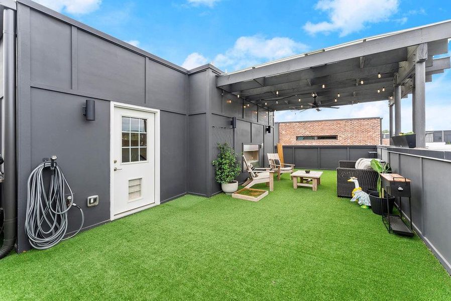 Exterior details and patio area of a home in , Atlanta (Image 22). Exterior details and patio area of a home in , Atlanta (Image 22).