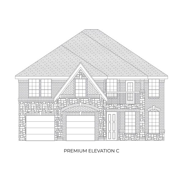 Representative rendering of the exterior for the Princeton EW F (w/Media) by First Texas Homes (Image 9).