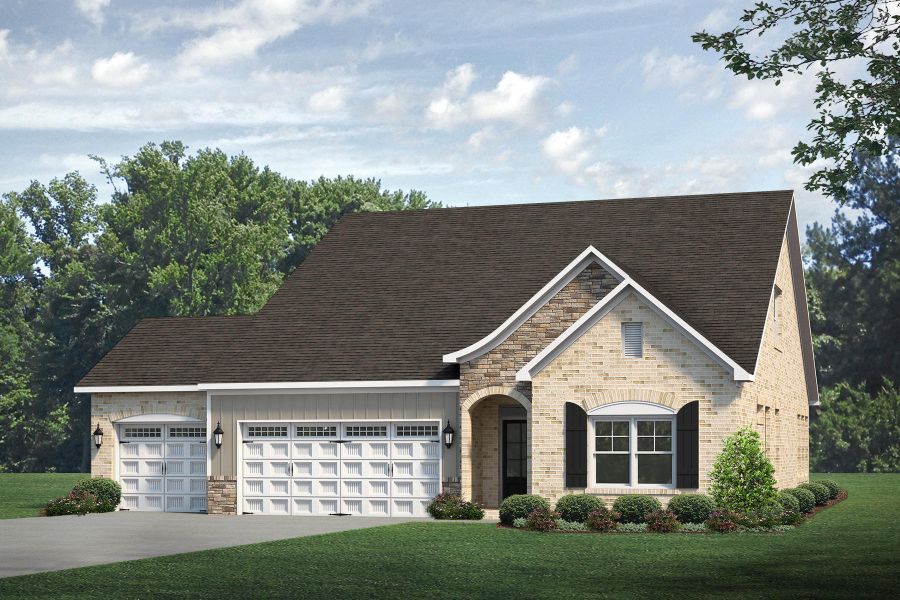 Representative exterior photo of a completed home built from the Cambridge by Keystone Homes NC in Weybridge, Burlington, NC (Image 26).