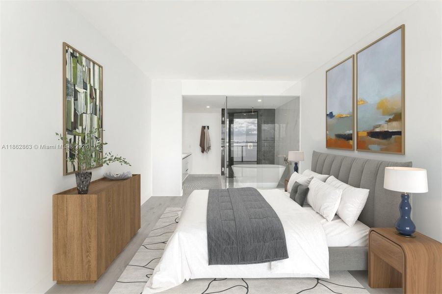 Furnished interior view inside a new home in Aria Reserve, Miami (Image 6).