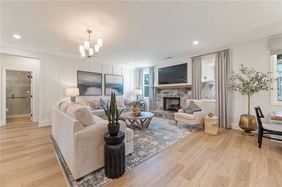 Furnished interior view inside a new home in , Dallas (Image 28).