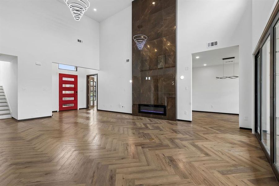 Herringbone flooring