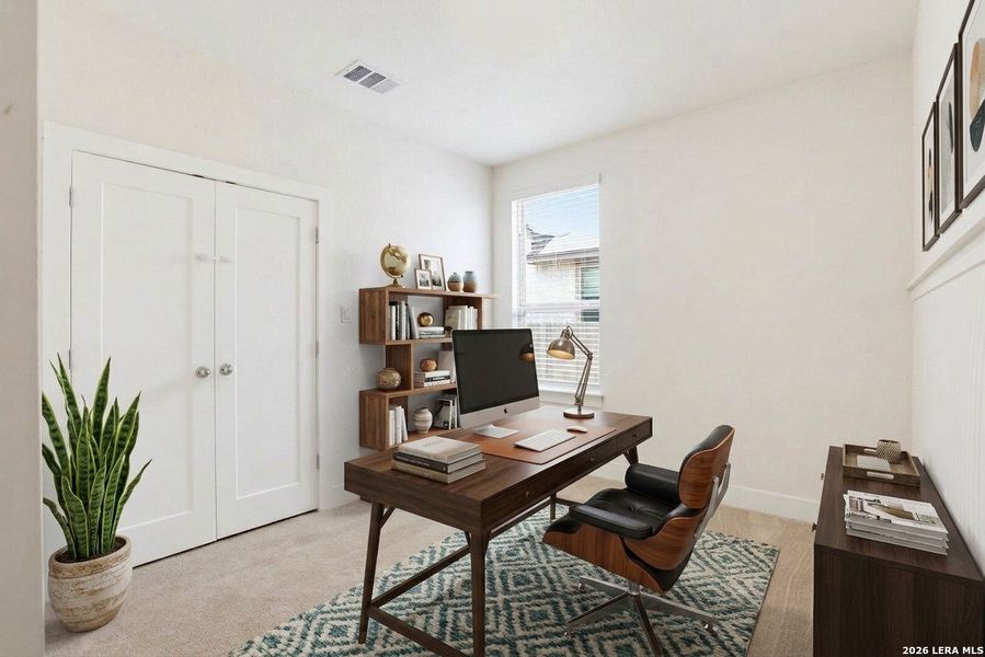 Furnished interior view inside a new home in Alsatian Oaks, Castroville (Image 13). Furnished interior view inside a new home in Alsatian Oaks, Castroville (Image 13).