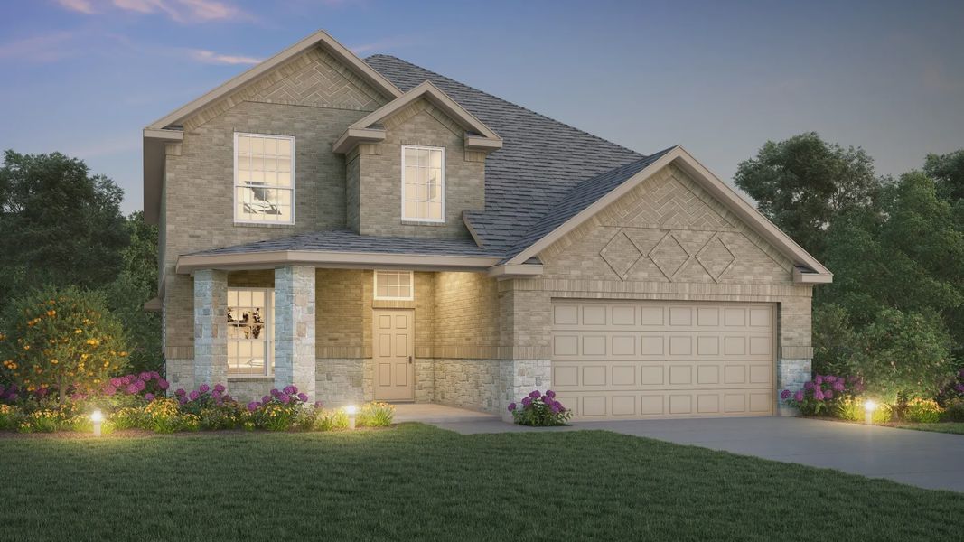Representative exterior photo of a completed home built from the The Campbell by Legend Homes in Rocky Creek Crossing, Crowley, TX (Image 16). Representative exterior photo of a completed home built from the The Campbell by Legend Homes in Rocky Creek Crossing, Crowley, TX (Image 16).
