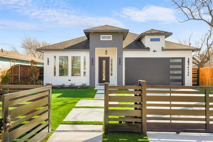 Front exterior of a new home in , Dallas, TX, highlighting curb appeal (Image 22).