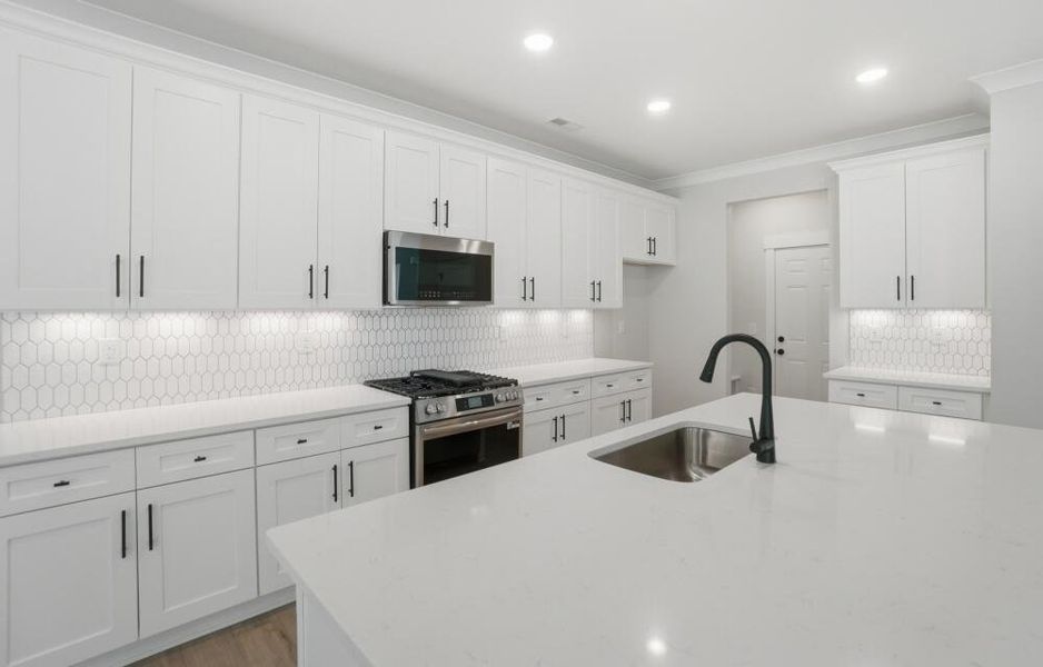 Furnished interior view inside a new home in Blythe Mill Townhomes, Waxhaw (Image 6).