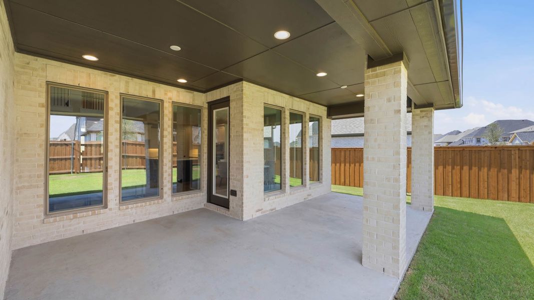 Exterior details and patio area of a home in Mosaic, Celina (Image 4). Exterior details and patio area of a home in Mosaic, Celina (Image 4).