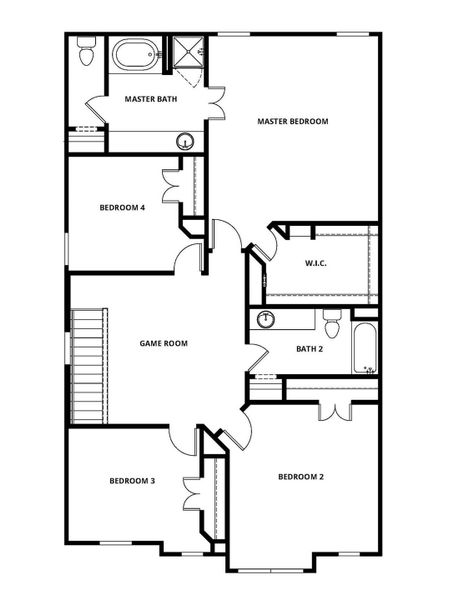 2D floor plan layout of this home in Wayside Village, Houston, TX (Image 3).
