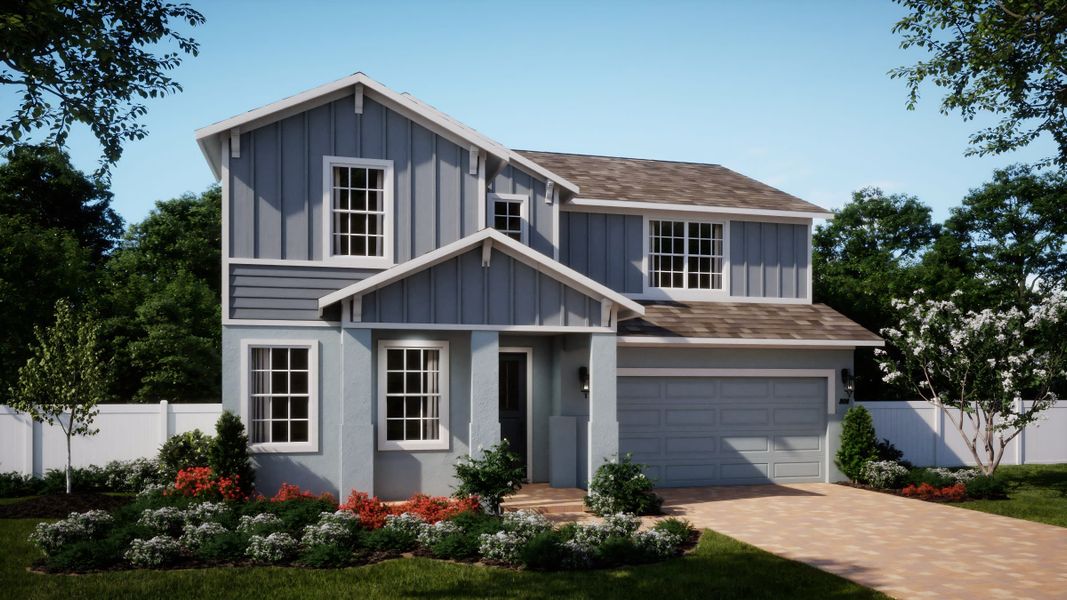 Elevation 3 with Optional Siding | Newcastle | New Homes in Florida | Landsea Homes