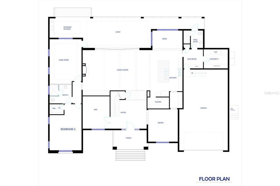 2D floor plan layout of this home in , Tampa, FL (Image 4). 2D floor plan layout of this home in , Tampa, FL (Image 4).