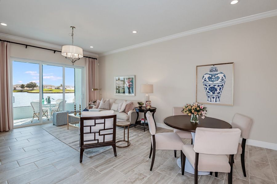 Furnished interior view inside a new home in Kings Gate, Punta Gorda (Image 12).
