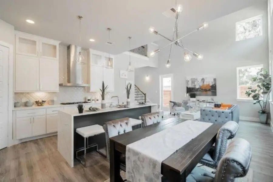 Furnished interior in a model home at Parkview at Oak Forest in Houston (Image 5). Furnished interior in a model home at Parkview at Oak Forest in Houston (Image 5).