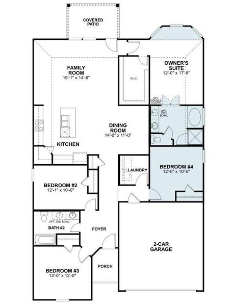 2D floor plan layout of this home in Magnolia Ridge, Magnolia, TX (Image 5).
