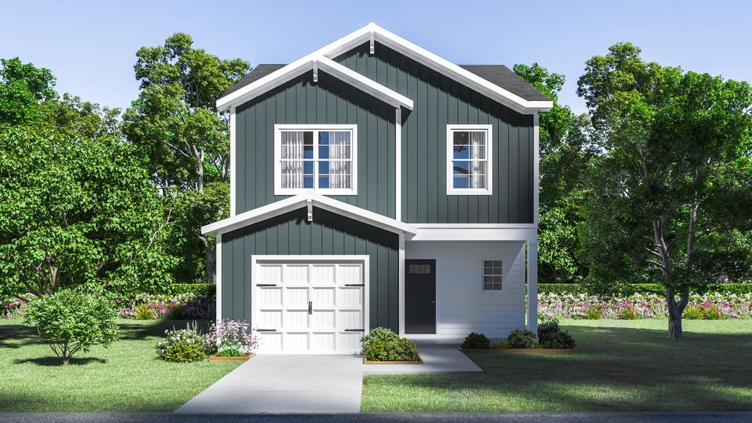Representative exterior photo of a completed home built from the Balsa 25 Single-Family by McGuinn Homes in Select Homesites Ridgeland, Ridgeland, SC (Image 2).