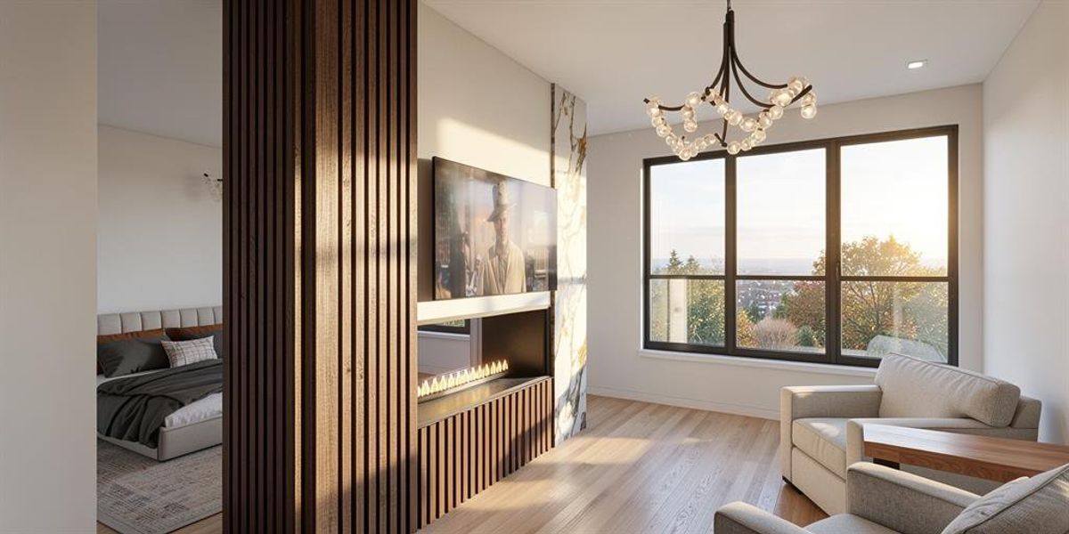Furnished interior view inside a new home in , Dallas (Image 9).