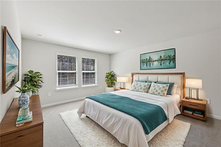 Furnished interior view inside a new home in Parkside at Grayson, Grayson (Image 12).
