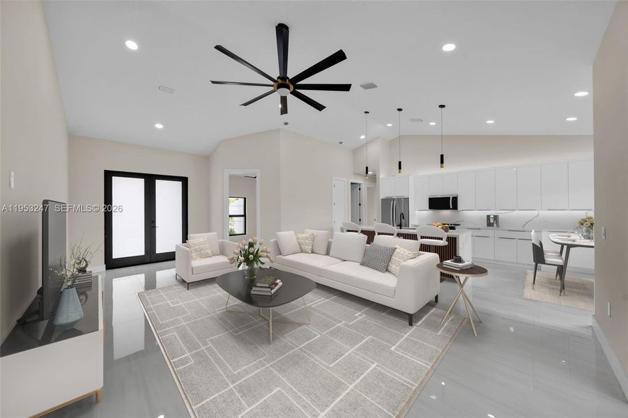 Furnished interior view inside a new home in , Cape Coral (Image 16).