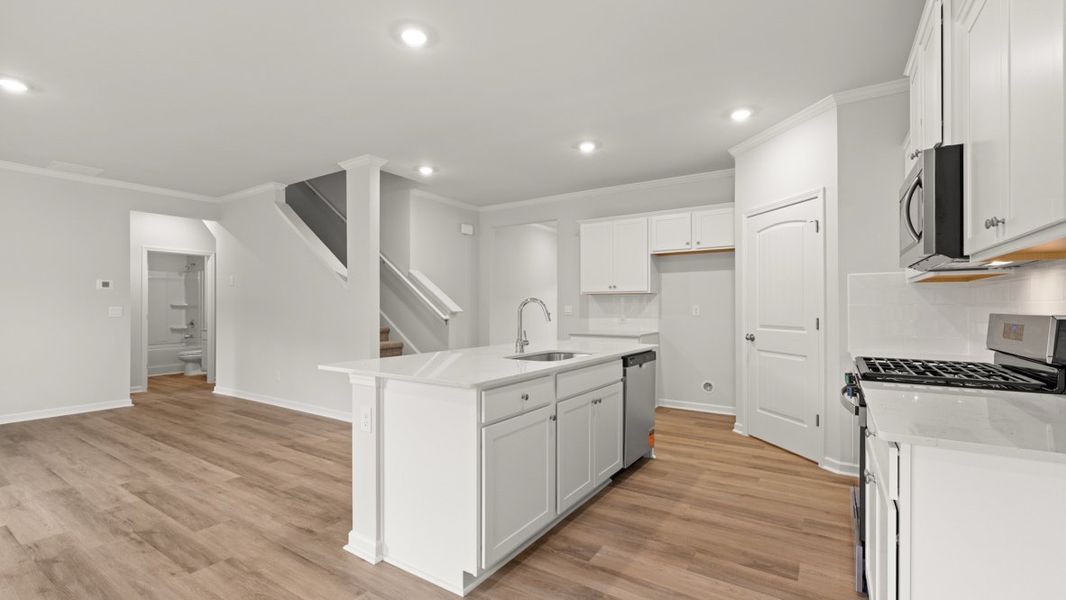 Representative furnished interior of a home built from the Hayden by D.R. Horton in Hamptons at Riverwood South, Dallas (Image 8).