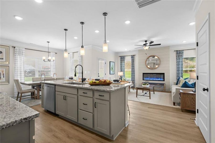 Furnished interior view inside a new home in The Andros, Dalton (Image 7).