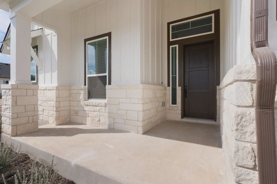 Representative exterior details of a home built from the Hudson by Chesmar Homes in Newhaven, Manor (Image 2). Representative exterior details of a home built from the Hudson by Chesmar Homes in Newhaven, Manor (Image 2).