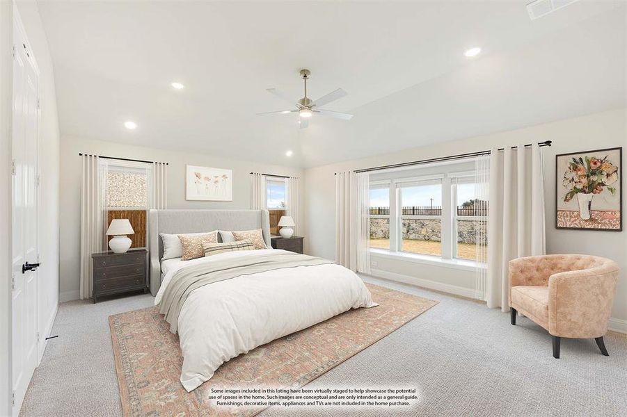 Furnished interior view inside a new home in Sunrise at Garden Valley, Waxahachie (Image 18).