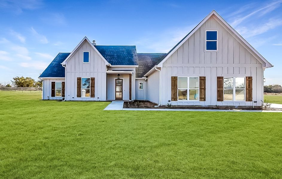 Representative exterior photo of a completed home built from the Augusta Court by Trinity Classic Homes in Zion Trails, Poolville, TX (Image 1).