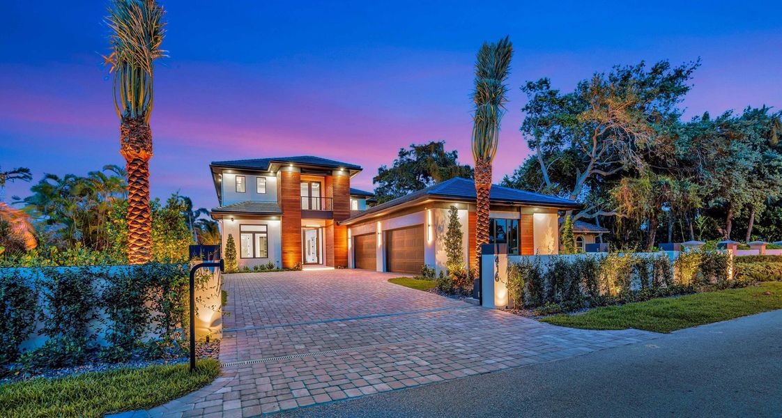 Front exterior of a new home in , Lantana, FL, highlighting curb appeal (Image 33).