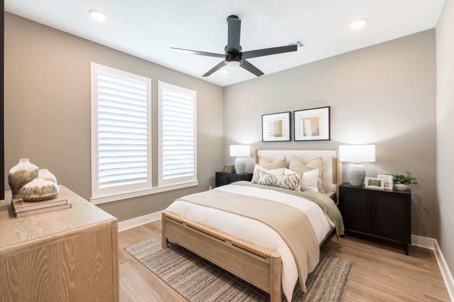 Representative furnished interior of a home built from the Camden by Tri Pointe Homes in Bridgeland, Cypress (Image 49).