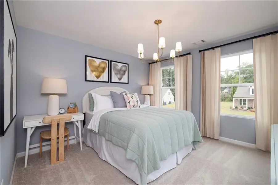 Furnished interior view inside a new home in Croftside Single Family Homes, Powder Springs (Image 7). Furnished interior view inside a new home in Croftside Single Family Homes, Powder Springs (Image 7).