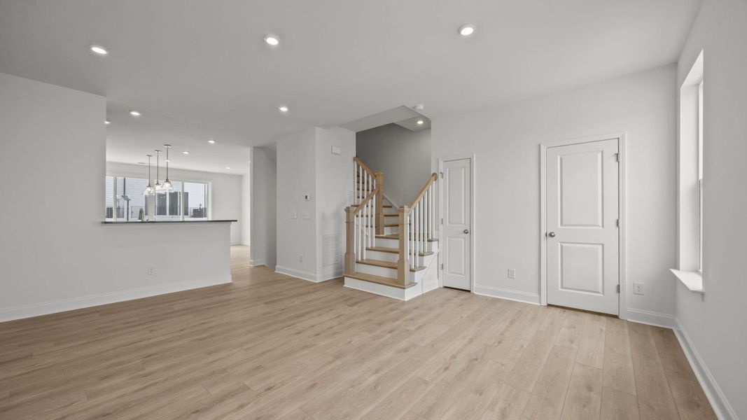 Landon Plan in River District by DRB Homes in Charlotte NC- Living Area Landon Plan in River District by DRB Homes in Charlotte NC- Living Area