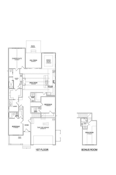 2D floor plan layout of this home in Riverside Cove, Wilmington, NC (Image 3).