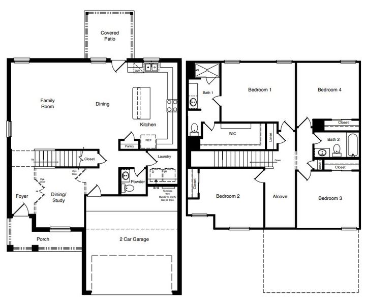 2D floor plan layout for the The Jayde by D.R. Horton in Terra Vista, Lubbock, TX (Image 4). 2D floor plan layout for the The Jayde by D.R. Horton in Terra Vista, Lubbock, TX (Image 4).