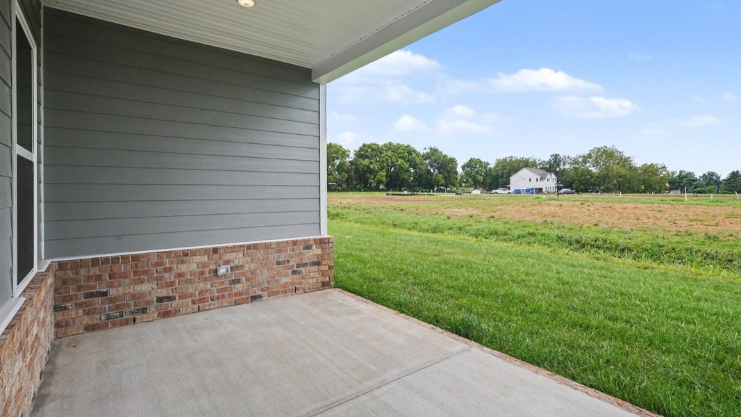 Rear covered patio