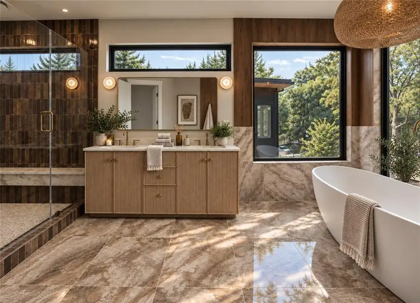 Furnished interior view inside a new home in , Atlanta (Image 32).