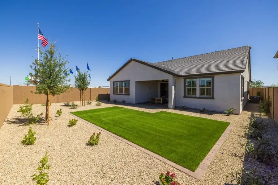 Exterior details and patio area of a home in The Grove at El Cidro, Goodyear (Image 3).