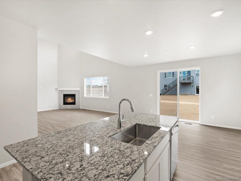 Furnished interior view inside a new home in Buffalo Highlands: The Flora Collection, Commerce City (Image 8).