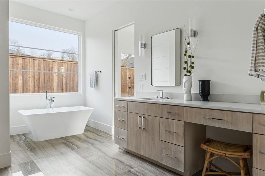 Furnished interior view inside a new home in , Dallas (Image 13).