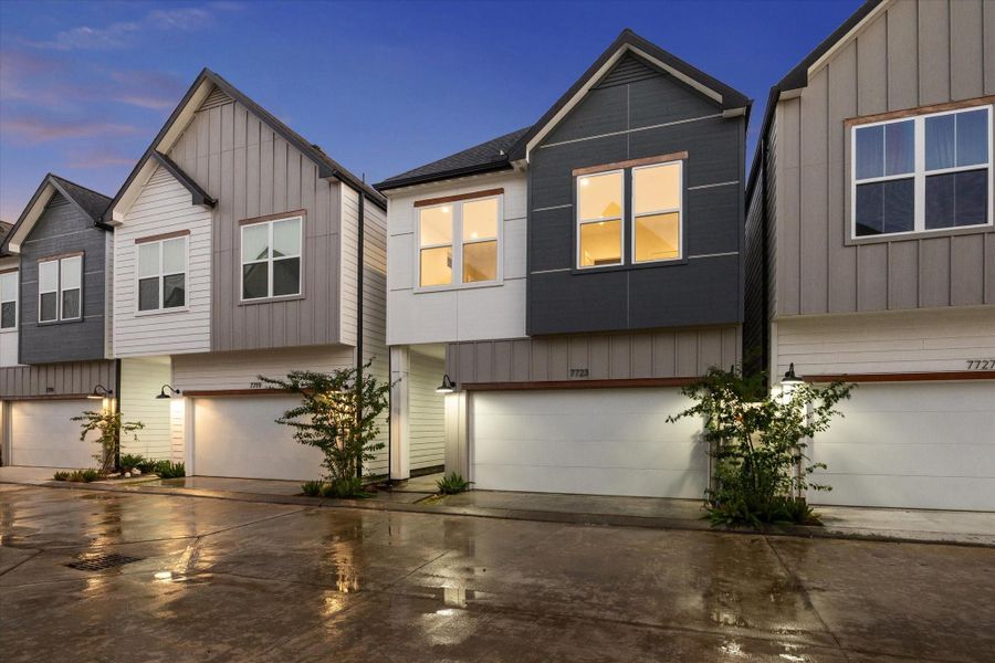 Front exterior of a new home in , Houston, TX, highlighting curb appeal (Image 1). Front exterior of a new home in , Houston, TX, highlighting curb appeal (Image 1).