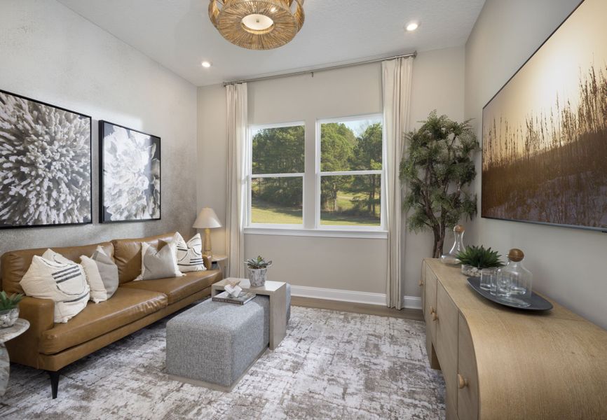 Representative furnished interior of a home built from the Lucia by Mattamy Homes in RiverTown - WaterSong, St. Johns (Image 13). Representative furnished interior of a home built from the Lucia by Mattamy Homes in RiverTown - WaterSong, St. Johns (Image 13).