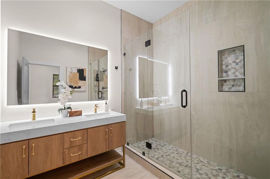 Furnished interior view inside a new home in , Atlanta (Image 39).