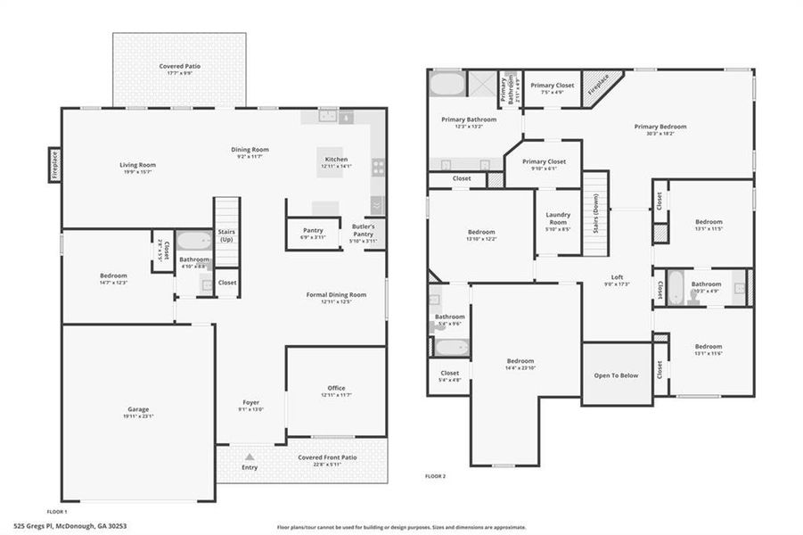 2D floor plan layout of this home in , McDonough, GA (Image 5).