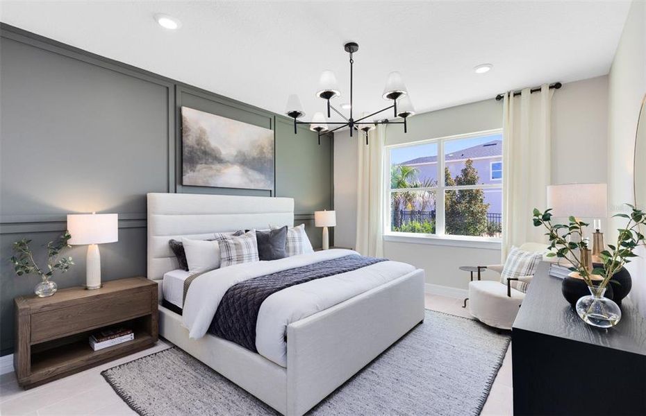 Furnished interior view inside a new home in Parkside Trails, Clermont (Image 18). Furnished interior view inside a new home in Parkside Trails, Clermont (Image 18).