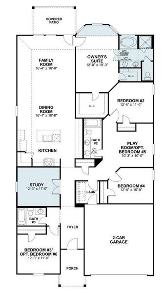 2D floor plan layout of this home in Moran Ranch, Willis, TX (Image 3).