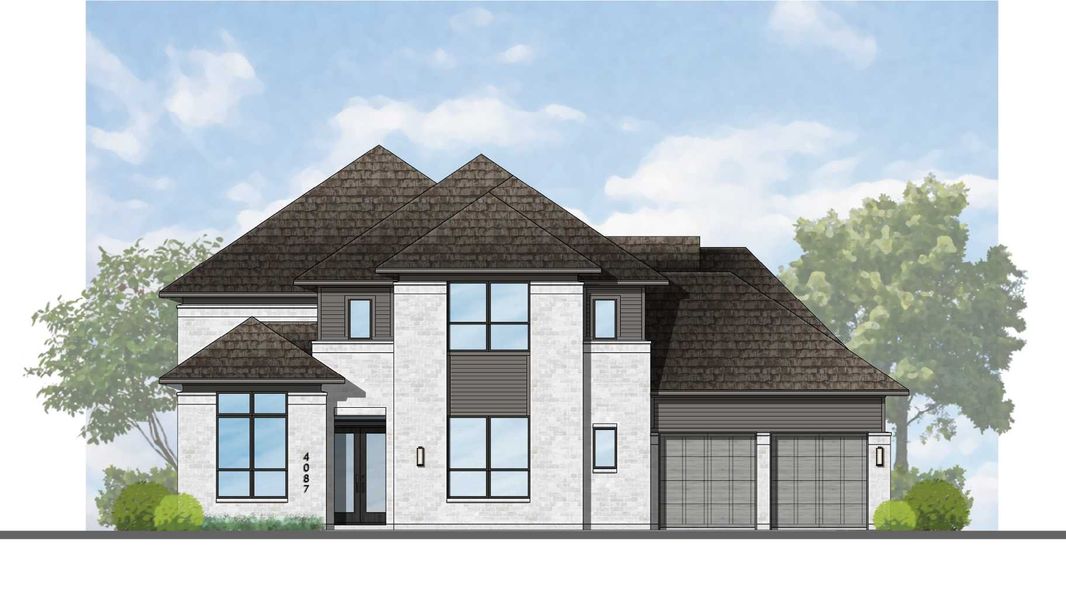 Representative rendering of the exterior for the 608 Plan by Highland Homes (Image 3). Representative rendering of the exterior for the 608 Plan by Highland Homes (Image 3).