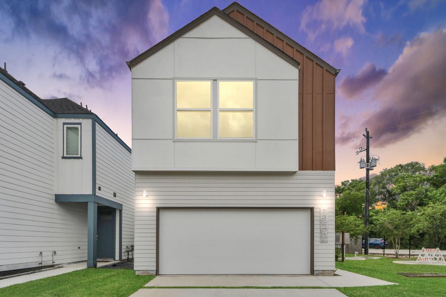 Front exterior of a new home in Cay Landing, Houston, TX, highlighting curb appeal (Image 24).