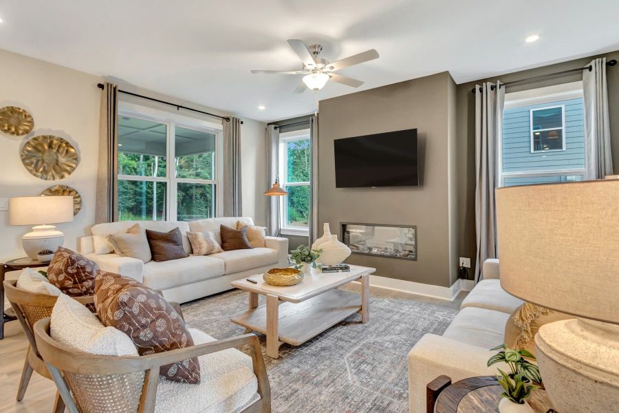 Representative furnished interior of a home built from the Dillon by Beazer Homes in The Summit, Apex (Image 6). Representative furnished interior of a home built from the Dillon by Beazer Homes in The Summit, Apex (Image 6).