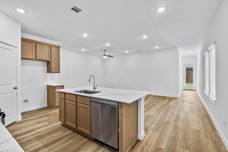 Furnished interior view inside a new home in Grand West, Houston (Image 10).