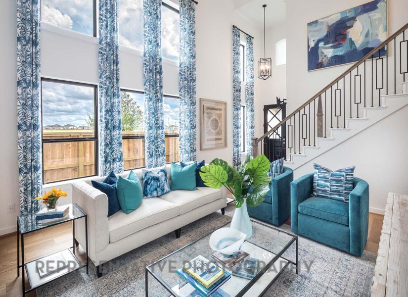 Furnished interior view inside a new home in Pomona, Manvel (Image 26).